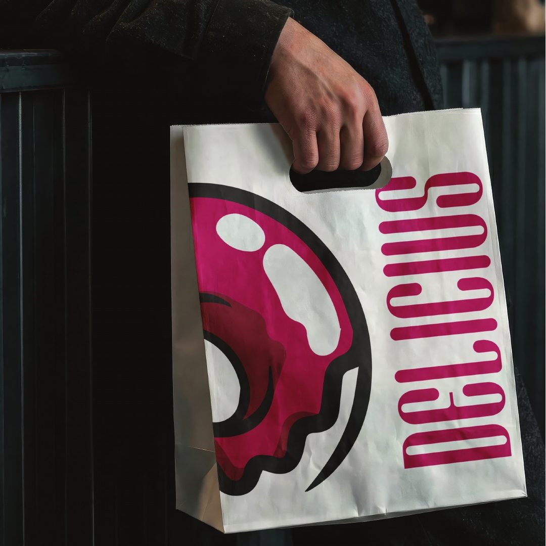 Shopper di carta brandizzata Delicius